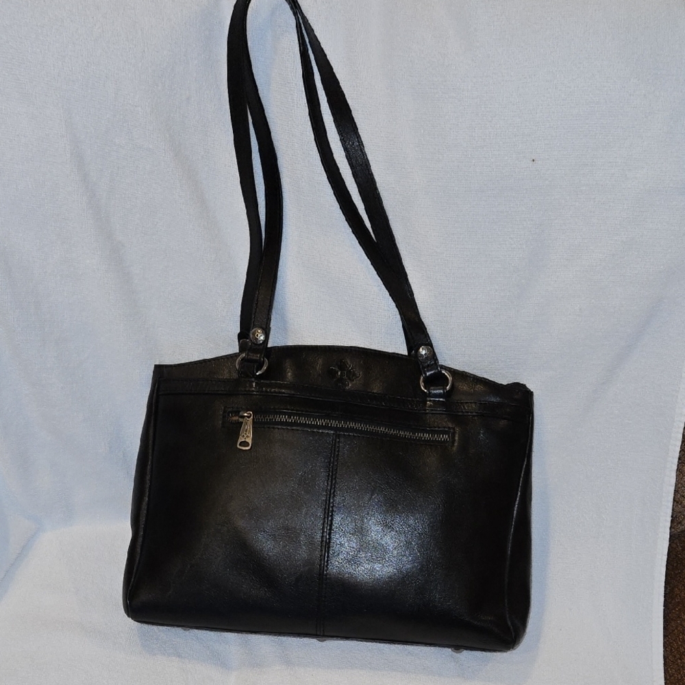 Patricia Nash Black Leather Tote